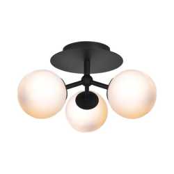 Atom Trio Plafond Ø26 Svart/Opal glas Atom Trio Plafond Ø26 Svart/Opal glas