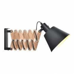 Vintage Vägglampa Ø18 Valnötsträ/Svart Vintage Vägglampa Ø18 Valnötsträ/Svart