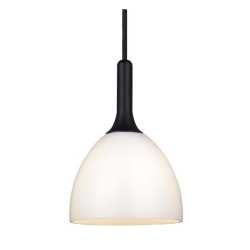 Bellevue Pendel Ø14 Svart trä/Opal glas Bellevue Pendel Ø14 Svart trä/Opal glas