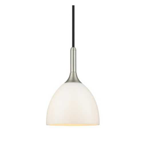 Bellevue Pendel Ø14 Matt stål/Opal glas Bellevue Pendel Ø14 Matt stål/Opal glas