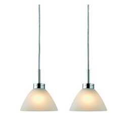 Arc Pendel 2-häng Ø12,5 Krom/Opal glas Arc Pendel 2-häng Ø12,5 Krom/Opal glas