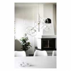 ATOM Taklampa 5-arm Vit/Klar ATOM Taklampa 5-arm Vit/Klar