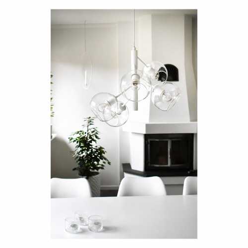 ATOM Taklampa 5-arm Vit/Klar ATOM Taklampa 5-arm Vit/Klar