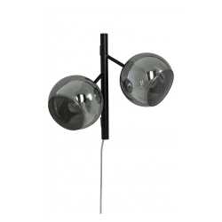 ATOM Vägglampa 2-arm Svart/Rök ATOM Vägglampa 2-arm Svart/Rök