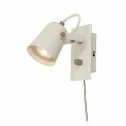 METZ Vägglampa Vit/Stål METZ Vägglampa Vit/Stål