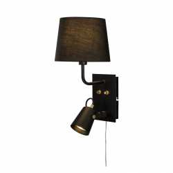 METZ Vägglampa Svart/Matt mässing METZ Vägglampa Svart/Matt mässing