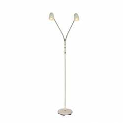 SANDNES Golvlampa Dubbel Vit/Krom SANDNES Golvlampa Dubbel Vit/Krom