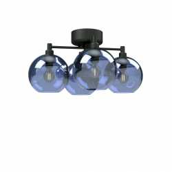 GLORIA PLAFOND D460 IP21 SVARTSTRUKTUR/BLÅTT GLAS GLORIA PLAFOND D460 IP21 SVARTSTRUKTUR/BLÅTT GLAS